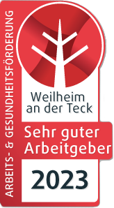 Zertifikat-Siegel "Sehr guter Arbeitgeber 2023" - Stadt Weilheim an der Teck